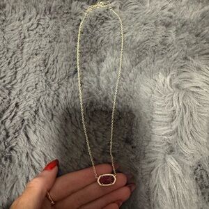 Kendra Scott Necklace with Burgundy Stone